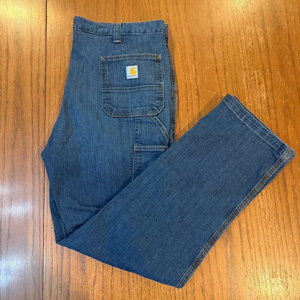 Carhartt Relaxed Fit Carpenter Jeans Mens 40x32 Blue Denim Work Utility Pants